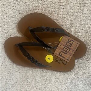 Flojos Dark Brown Sandals Size 5